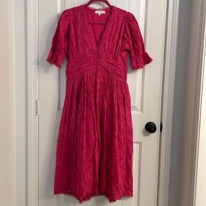 House of Harlow 1960 pink eyelet dress. Size small